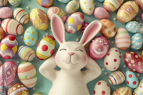 Cute Cartoon Easter Bunny S...