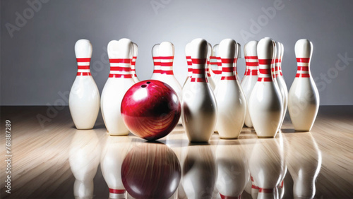 bowling ball hitting pins