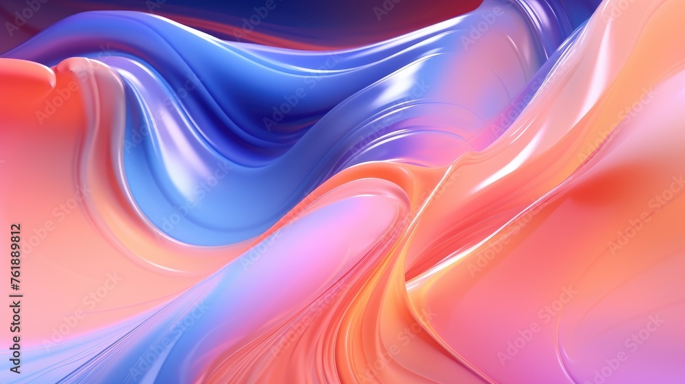 Obraz premium Dynamic abstract waves smooth background