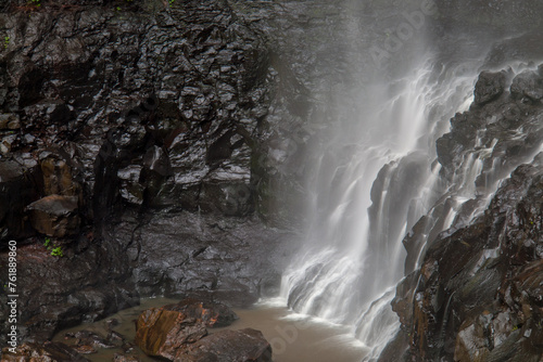 The Purling Brook Falls in Springbrook  National Park  Queensland  Australia