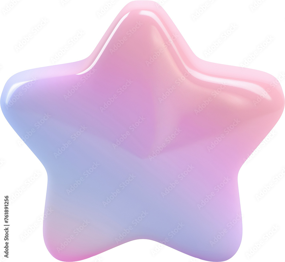 Star 3d icon.with a Nintendo style. pink, purple, blue. smooth and glossy. Cute, girlish style. realistic use of light and color, soft color gradient, honey style. Star 3d icon.with a Nintendo style. pink, purple, blue. smooth and glossy. Cute, girlish style. realistic use of light and color, soft color gradient, honey style.