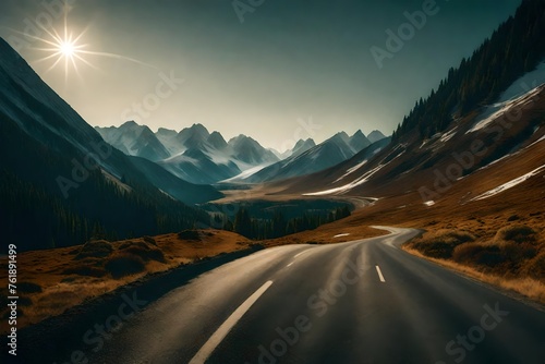 road in north mountains  photo