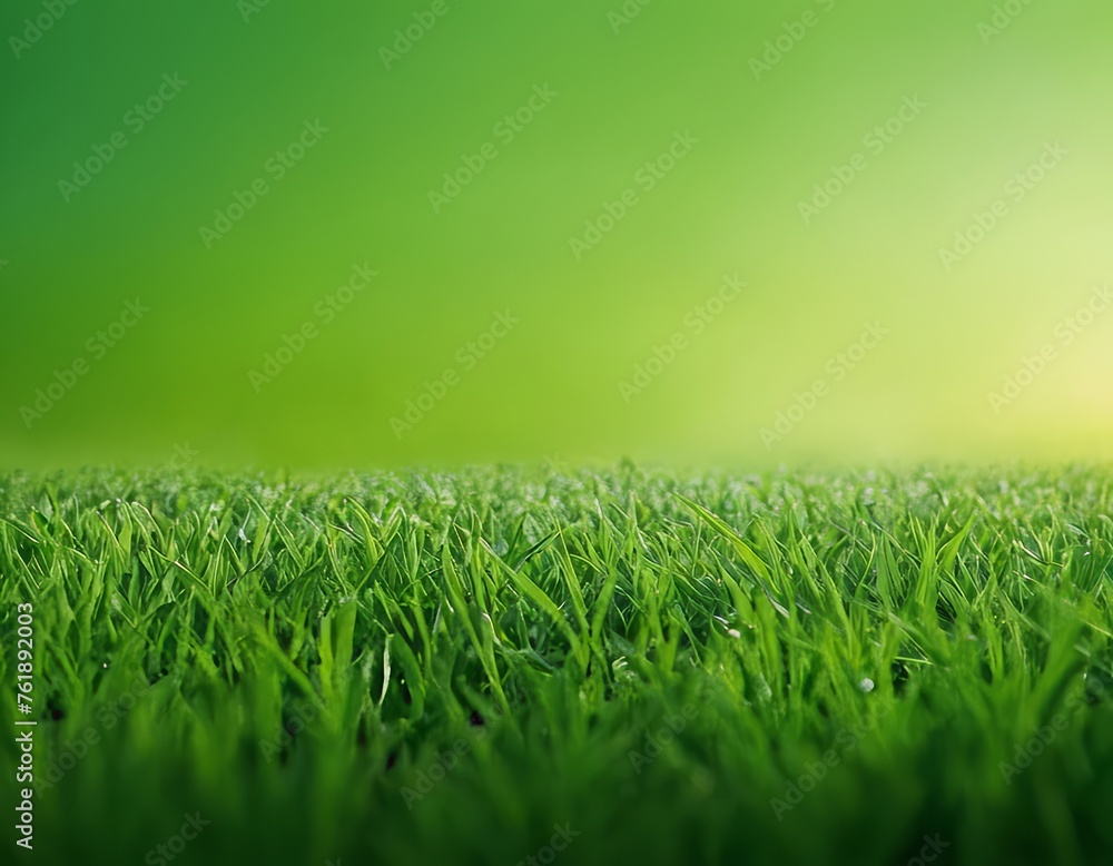 Green grass, on a green background. Spring and summer concept. grass texture, blurred background, sun rays. Nature concept. Copy space for text.