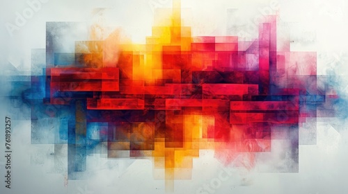 Abstract geometric colour vintage shape background