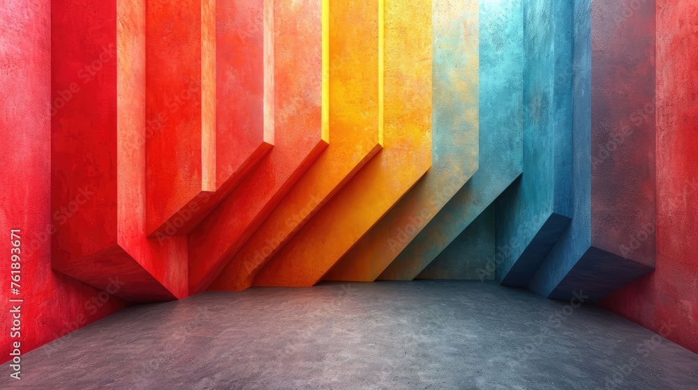 Obraz premium Colorful abstract geometric shape background