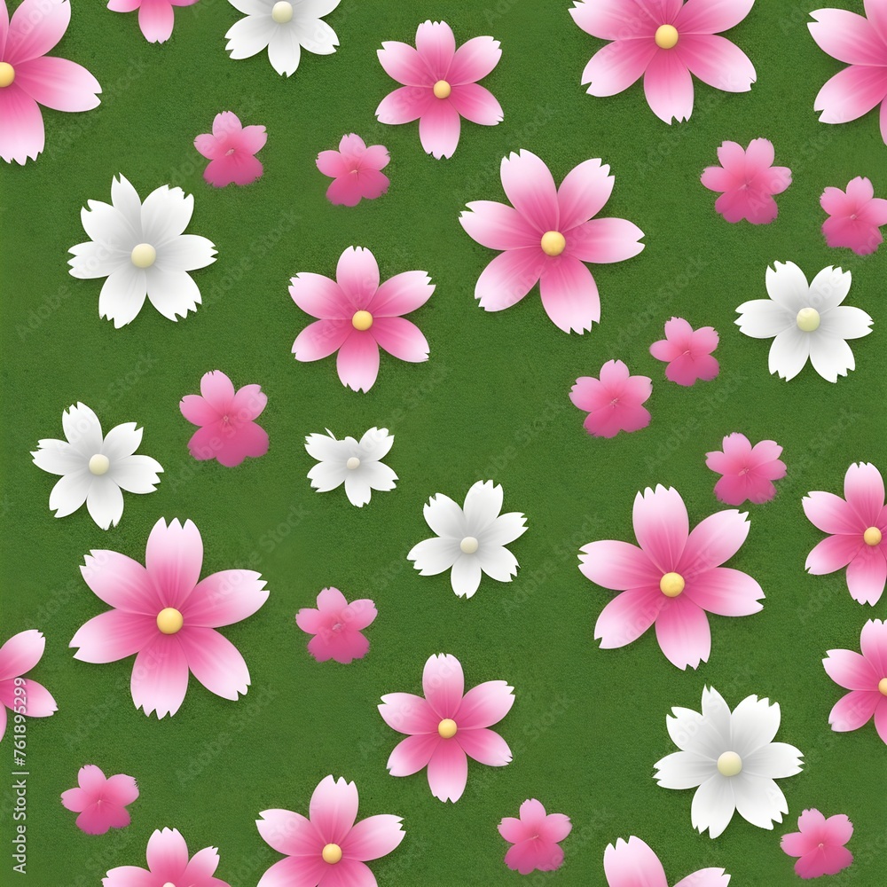 seamless pattern with pink flowers seamless pattern with pink flowers