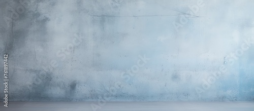 Light blue concrete wall for indoor decoration  artistic wallpaper or texture backdrop.
