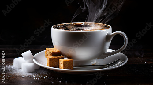 Cup of tea with sugar