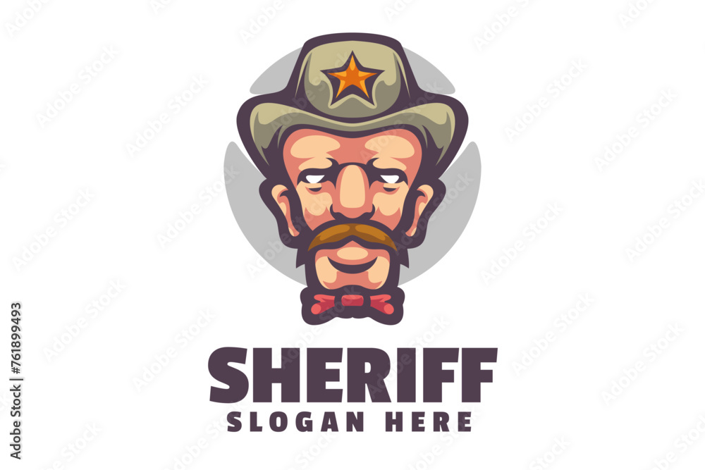 Sheriff Mascot Logo Design