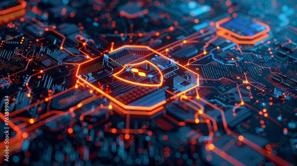 Futuristic Cybersecurity Strategies for Protecting Data and Digital Assets in the Era of Technological Transformation, Conceptual 3D Illustration Futuristic Cybersecurity Strategies for Protecting Data and Digital Assets in the Era of Technological Transformation, Conceptual 3D Illustration