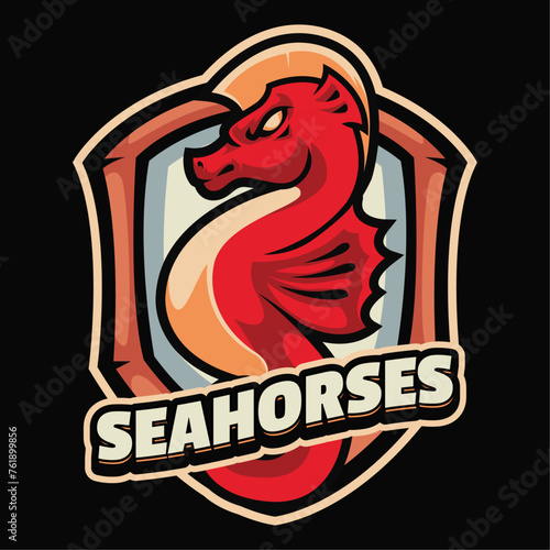 Seahorses Mascot Logo