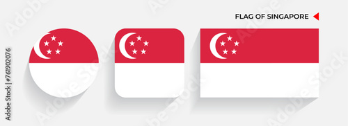 Singapore arranged in round, square and rectangular shapes photo