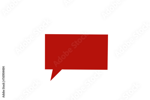 red speech bubble, icon, 3D, png