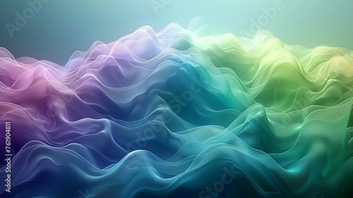 Water Natural Wavy Gradient Mesh. Vibrant Bright Sea Blurred Texture Illustration.