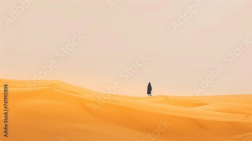 wide landscape, minimalist, sand desert, nature photography, copy and text space, 16:9