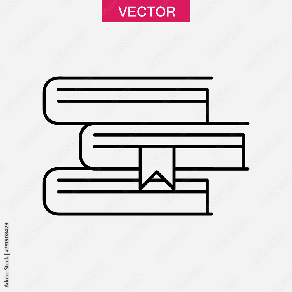 Stack of books line icon, simple flat trendy style vector illustration on white background..eps Stack of books line icon, simple flat trendy style vector illustration on white background..eps