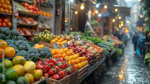 Outdoor fruit market. © Eliz