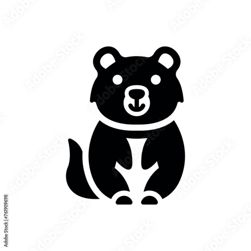marsupial icon / Koala Sitting Winking Cute Creative Kawaii Cartoon Mascot Logo