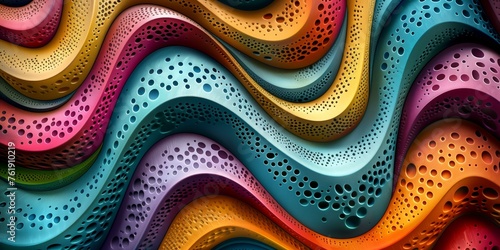 Abstract background with colors and curls.