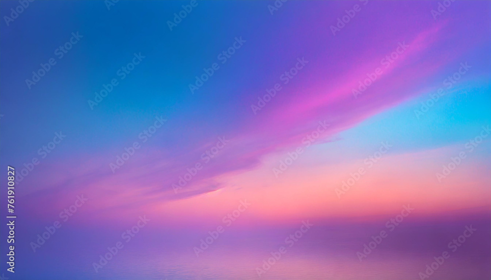 purple-blue gradient backdrop evokes dreamy vibes