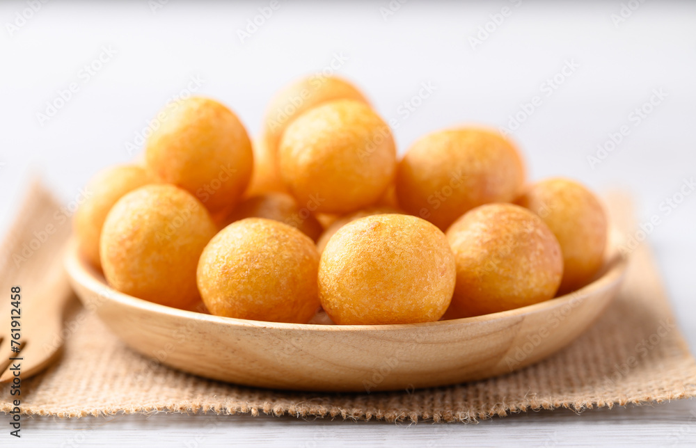 Deep fried sweet potato balls, Thai street food Deep fried sweet potato balls, Thai street food