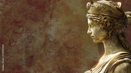 a marble statue of the greek goddess hera. wallpaper b ackground photo