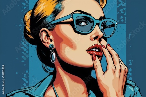 pop art lady what is she thinking?