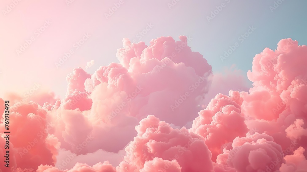 Dreamy pink clouds on a soft background, creating a whimsical and serene atmosphere perfect for relaxation or creative inspiration Dreamy pink clouds on a soft background, creating a whimsical and serene atmosphere perfect for relaxation or creative inspiration