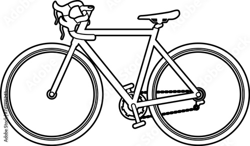 Sideways road bike. road racer.
