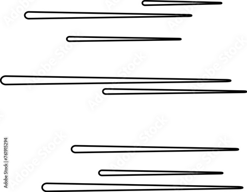 Speed effect line sideways