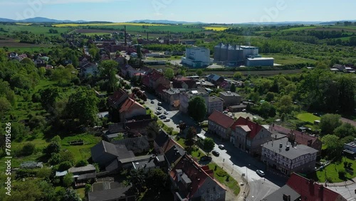 Beautiful Panorama Ziebice Aerial View Poland photo