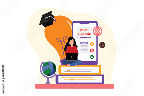 Online Learning Flat Illustration Design