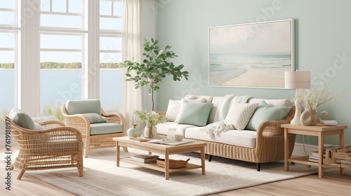 Interior design of modern trending living room inspired by scandinavian minimalism and elegance  © Faisal