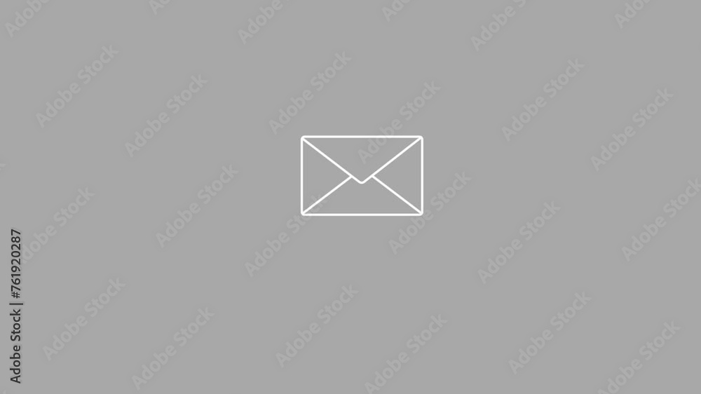 Messages icon animation, correct or right choice icon receive message icon Messages icon animation, correct or right choice icon receive message icon