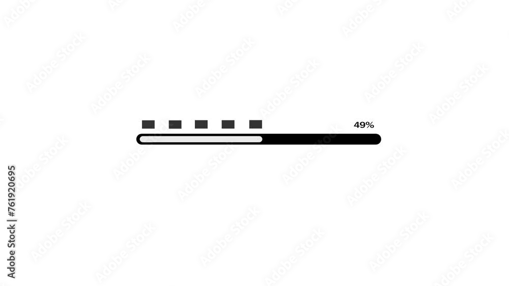 Loading bar icon animation, Progress bar motion graphic and circle rotating loading icon Loading bar icon animation, Progress bar motion graphic and circle rotating loading icon