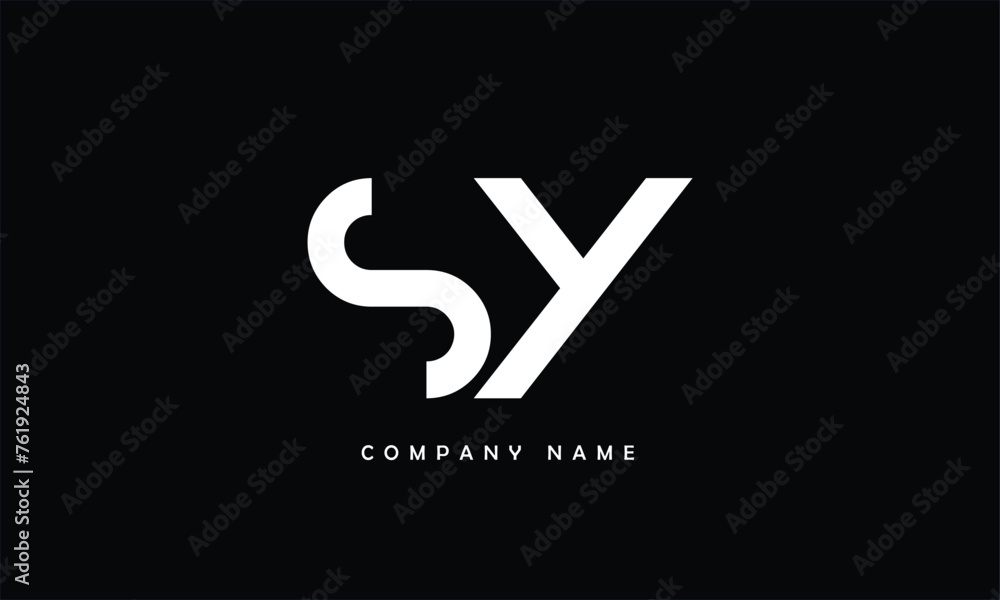 SY, YS, S, Y Abstract Letters Logo Monogram SY, YS, S, Y Abstract Letters Logo Monogram