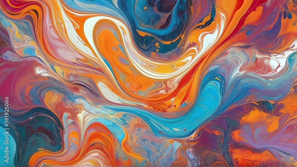 Abstract background of acrylic paint in red, blue and white colors Abstract background of acrylic paint in red, blue and white colors