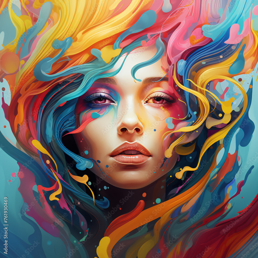 Dynamic abstract background illustrator's artistry