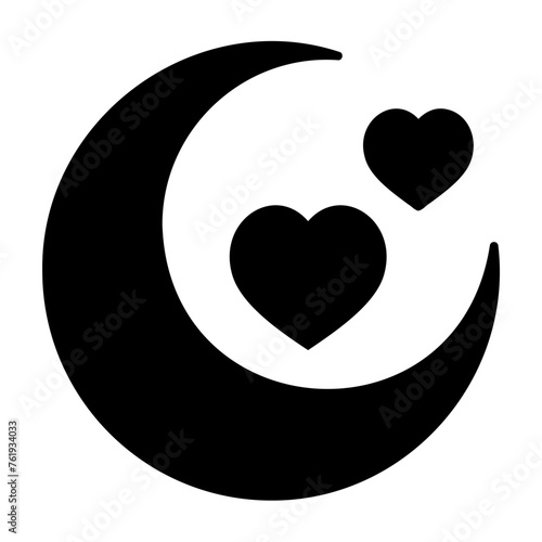 honeymoon glyph icon