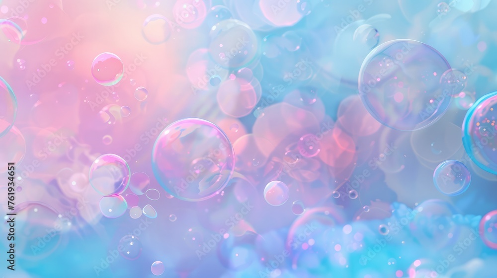 Enchanting Pastel Background with Soft Pink and Blue Bubbles Enchanting Pastel Background with Soft Pink and Blue Bubbles