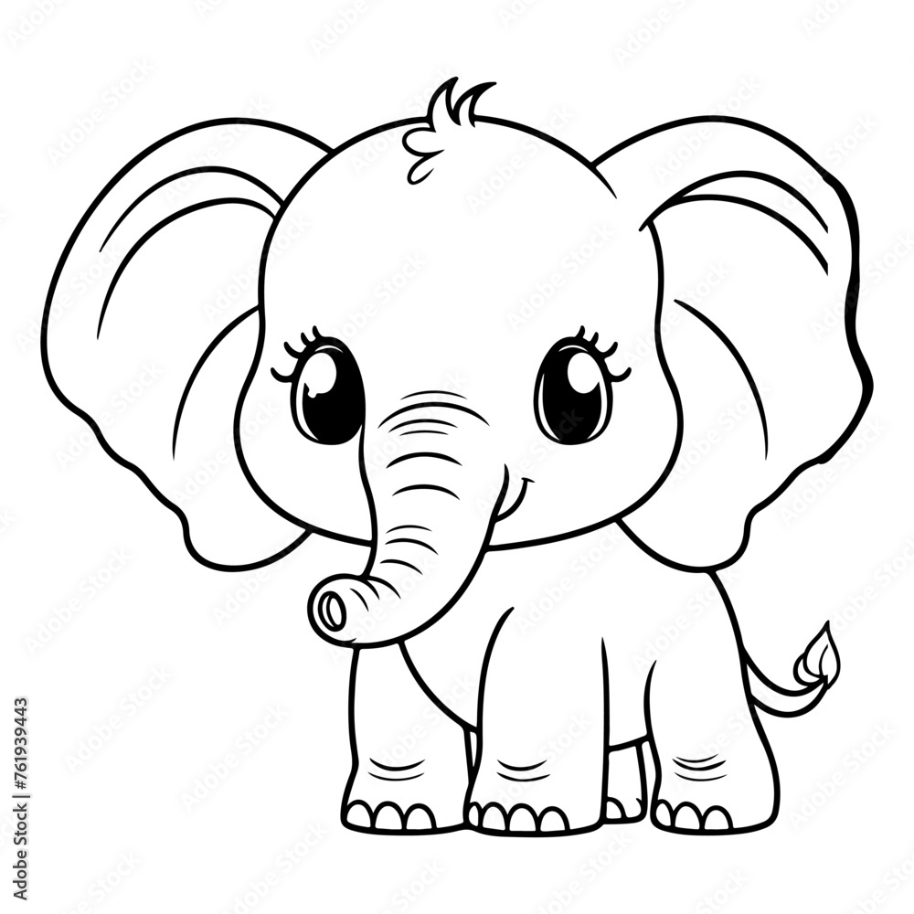 continuous single hand drawing black line art of elephant outline doodle cartoon sketch style vector illustration on white background continuous single hand drawing black line art of elephant outline doodle cartoon sketch style vector illustration on white background