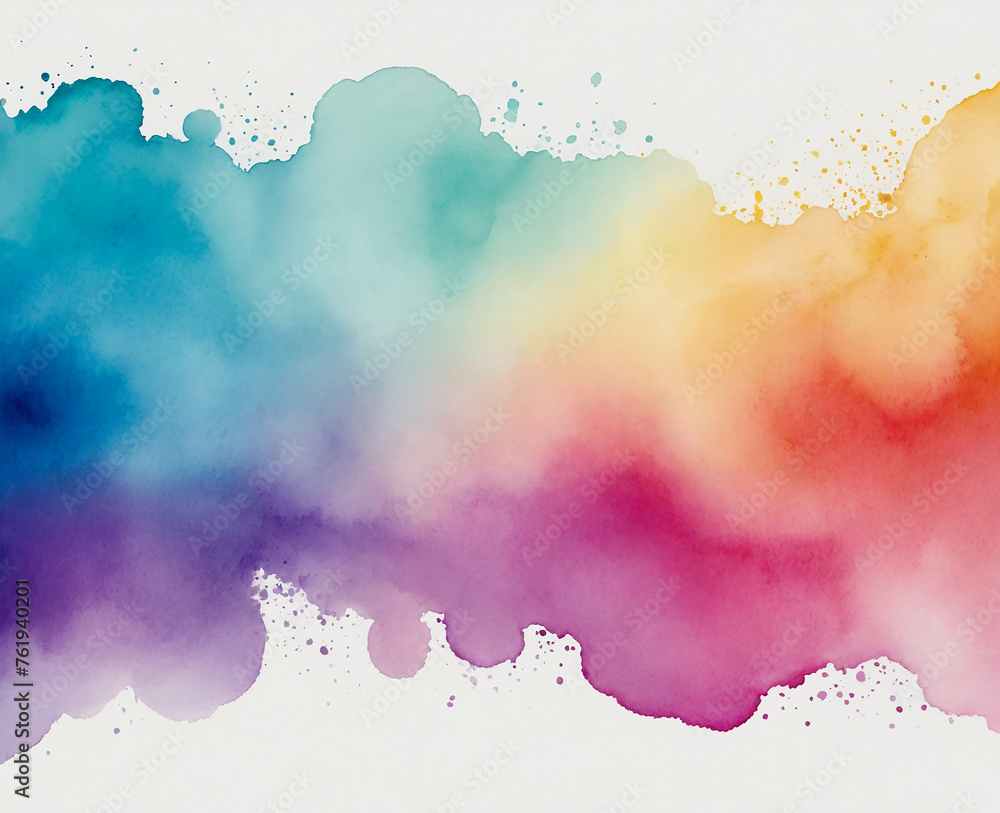 Obraz premium Abstract watercolor background with splashes of colorful paint