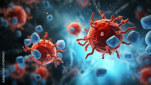 3D illustration of antibodies attacking phospholipids, visualizing the autoimmune nature of Antiphospholipid Syndrome, APS, photo