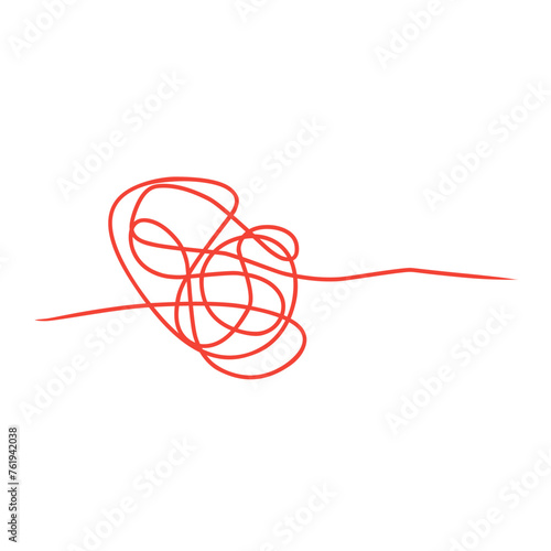 tangled red thread
