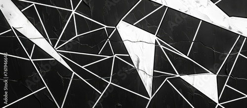 White geometric design on a black backdrop for various types of prints.