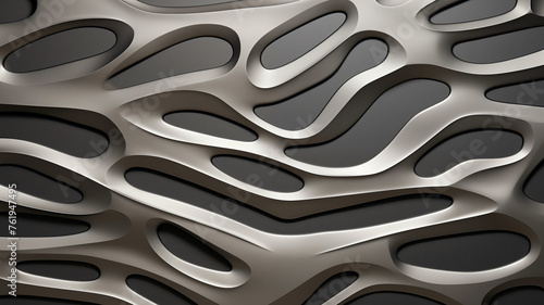 machined titanium background image featuring non-repeating, organic oblong shapes  photo