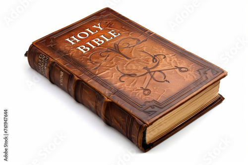 holy bible isolated on white background. Generated by AI.