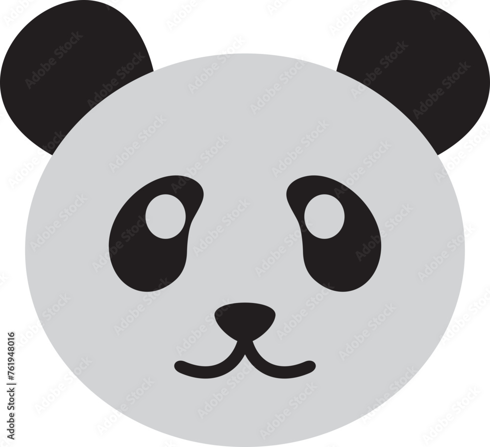 Panda head illustration Panda head illustration