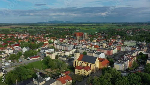 Beautiful Panorama Strzegom Aerial View Poland photo