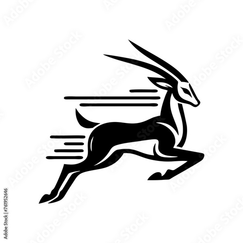 Springbok logo vector. springbok vector illustration. springbok wild animal